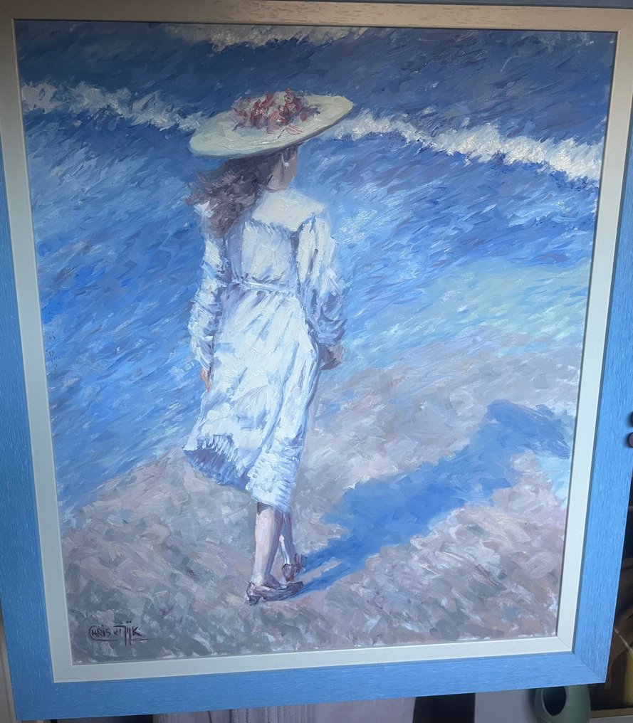 Chris van Dijk (1952) - Girl in a White dress #1.0