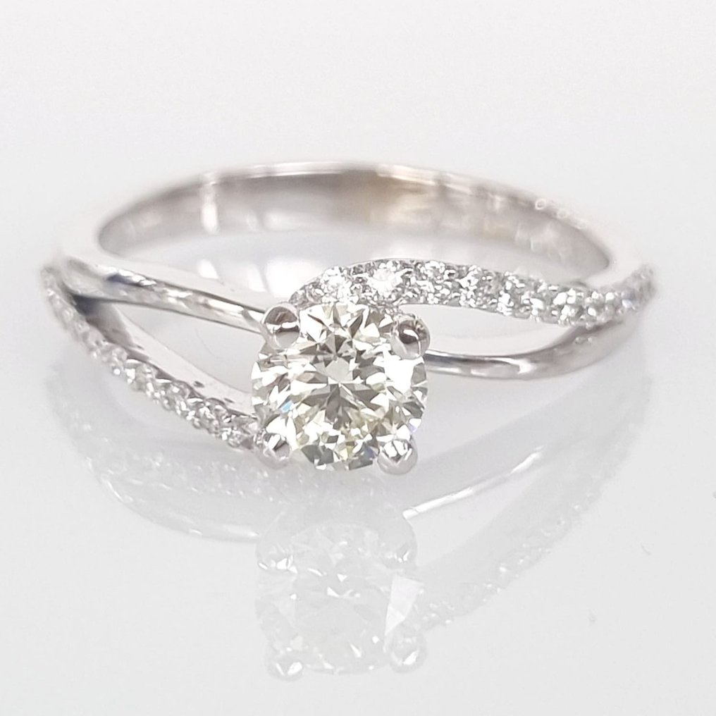 Förlovningsring Vittguld Diamant  #1.1