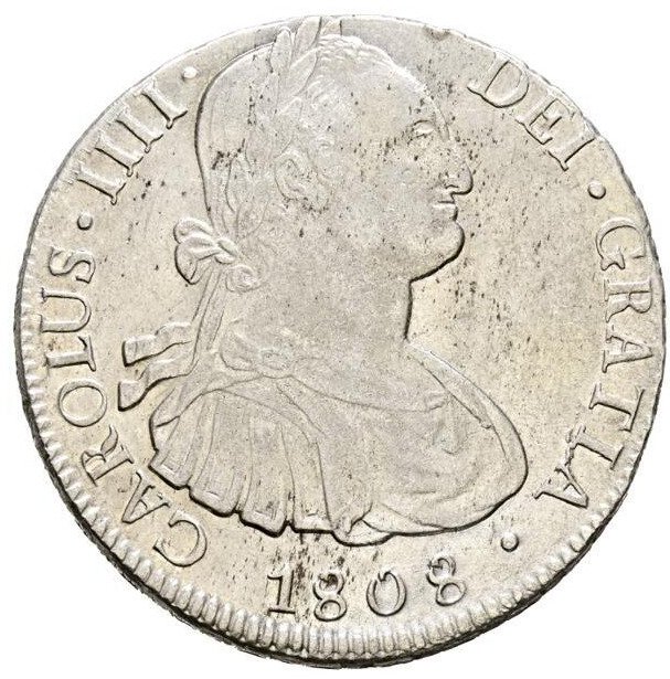 Hiszpania. Carlos IV (1788-1808). 8 Reales 1808 / Potosí PJ #1.1