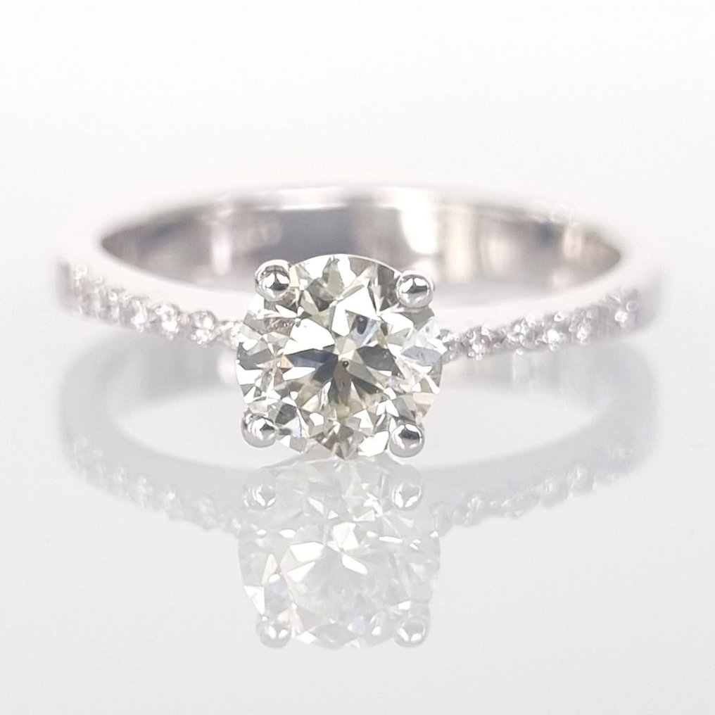 Anel de noivado Ouro branco Diamante #1.1