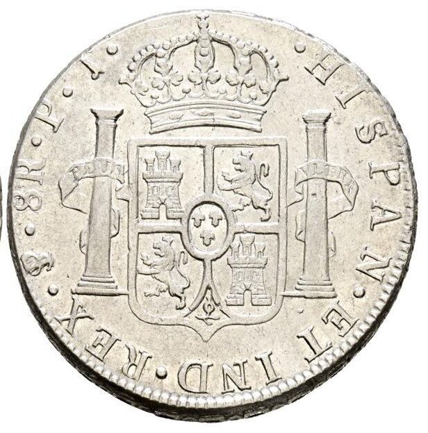 Spanien. Carlos IV (1788-1808). 8 Reales 1808 / Potosí PJ #1.2