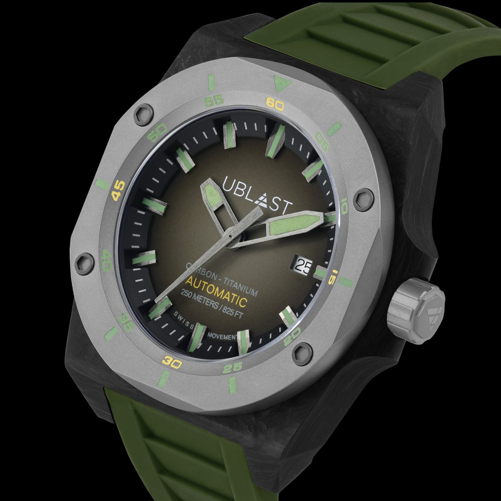 Ublast - Fusion - Forget Carbon & Titanium - UBFSN47GRGN - Automatic Swiss - Bărbați - 2025 #1.0