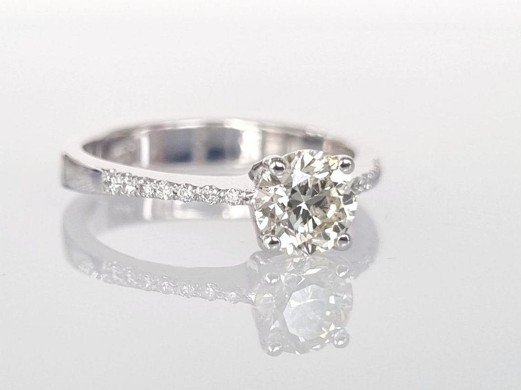 Inel de logodnă Aur alb Diamant #2.1