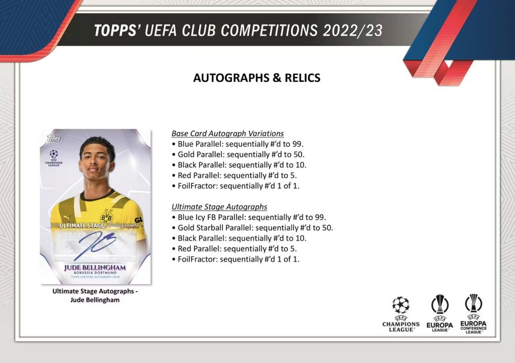 2022 - Topps - UEFA Club Competitions - 42 cards inside - Chase the Autograph! - 1 Sealed box #2.1