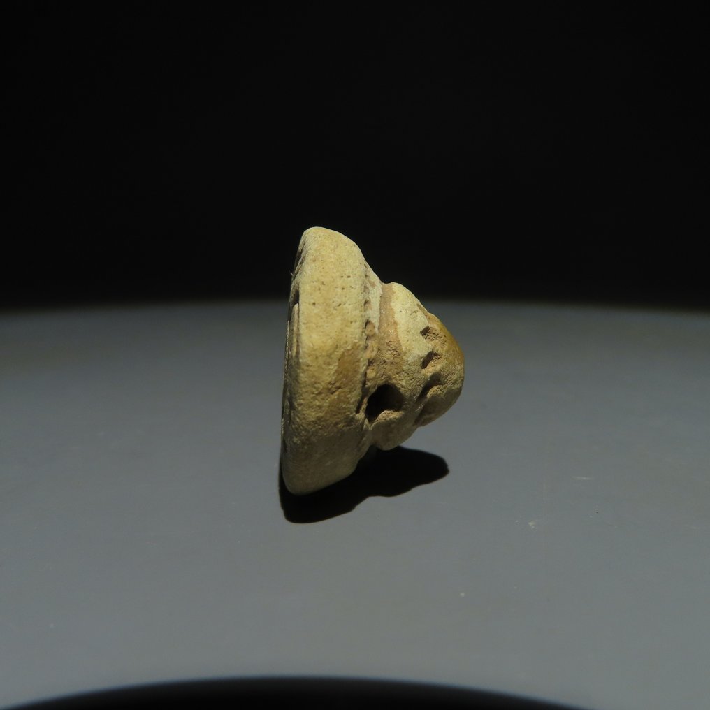 Mesopotamico Terracotta Foca. I millennio a.C. diametro 2 cm. Licenza di esportazione spagnola. #1.2