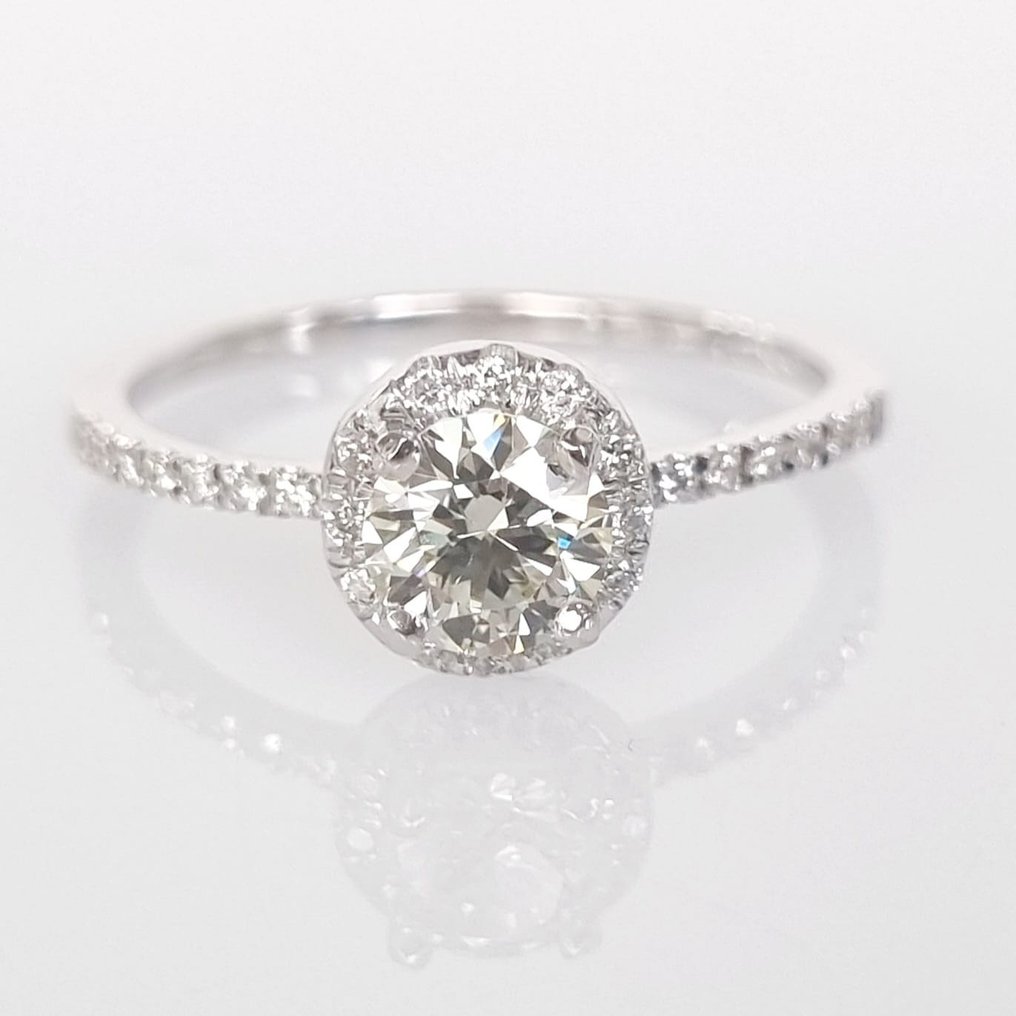 订婚戒指 白金 钻石 #3.3