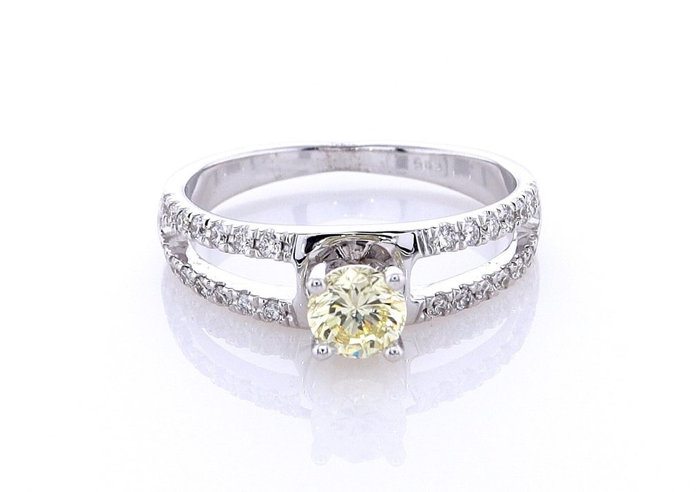 Inel Aur alb Diamant - Diamant #1.1