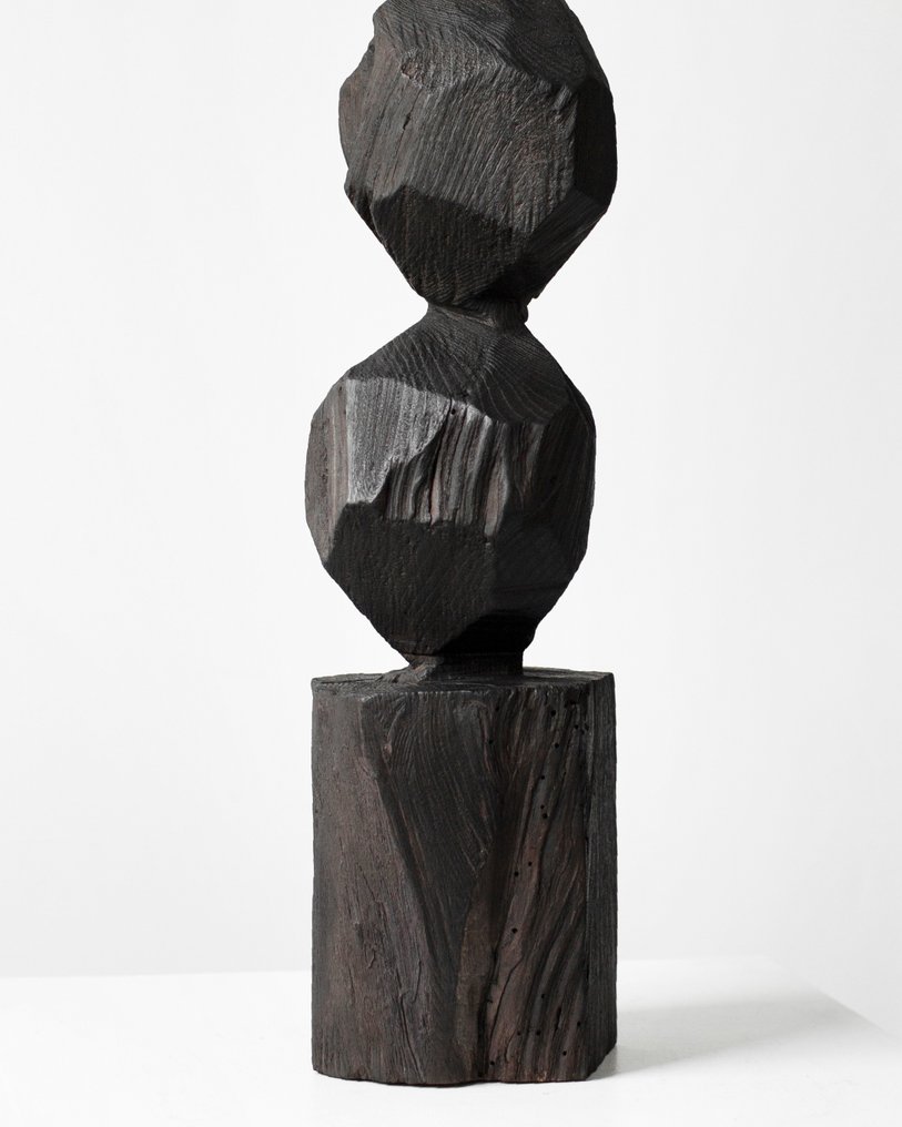 R Khavro - 雕塑, Column (Unique) - 73 cm - 木, 金合欢属 - 2023 #2.1