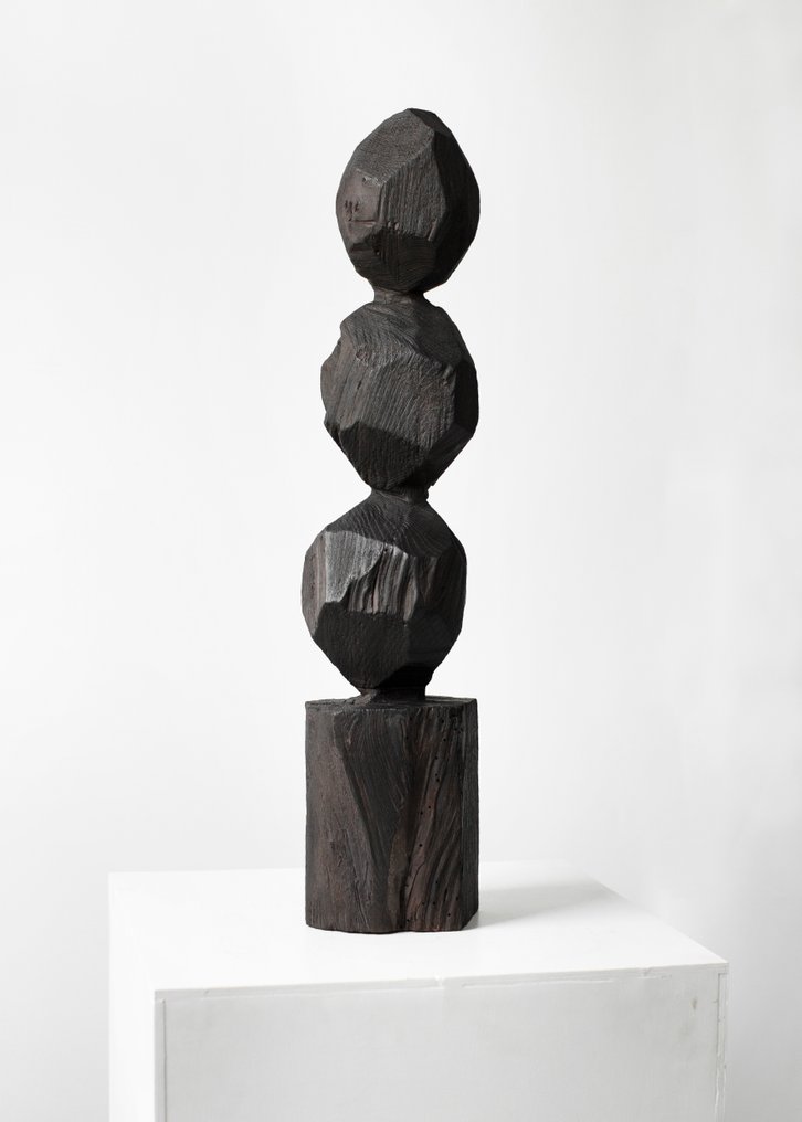 R Khavro - 雕塑, Column (Unique) - 73 cm - 木, 金合欢属 - 2023 #1.2