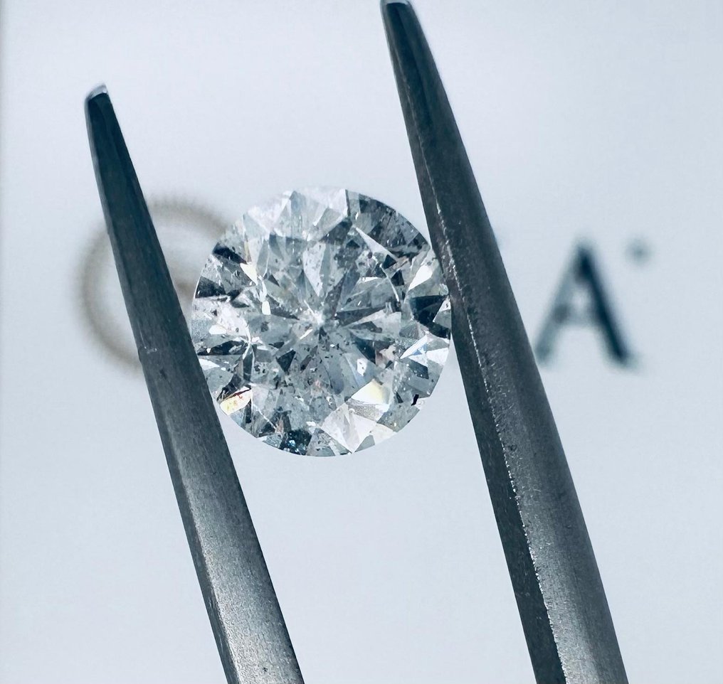 1 pcs Diamant  (Natuurlijk)  - 0.81 ct - Rond - J - VS1 - Gemological Institute of America (GIA) #3.2