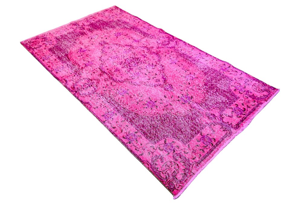 Pink vintage √ Certifikat √ Rengør som ny - Tæppe - 207 cm - 114 cm #2.1