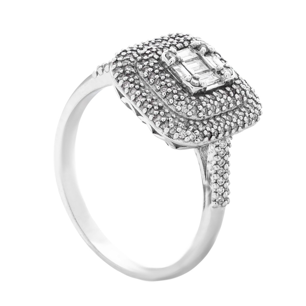 Ring Vittguld -  0.78 tw. Diamant  (Natural) - Diamant #1.1