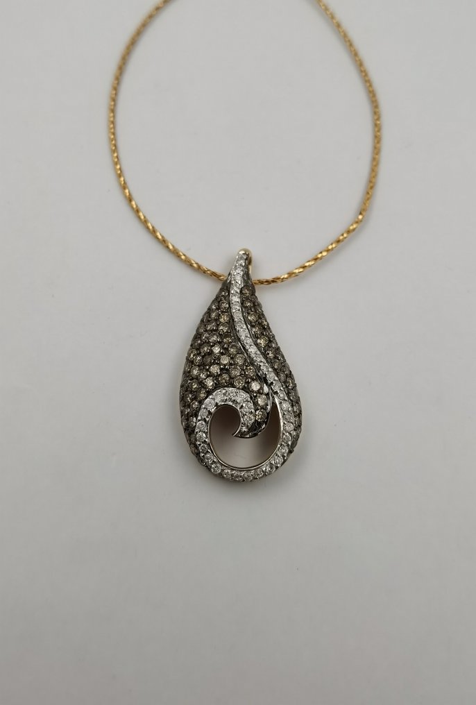 Halsband - 18 kt Gult guld -  0.78ct. tw. Diamant  (Natural) - Diamant #1.2