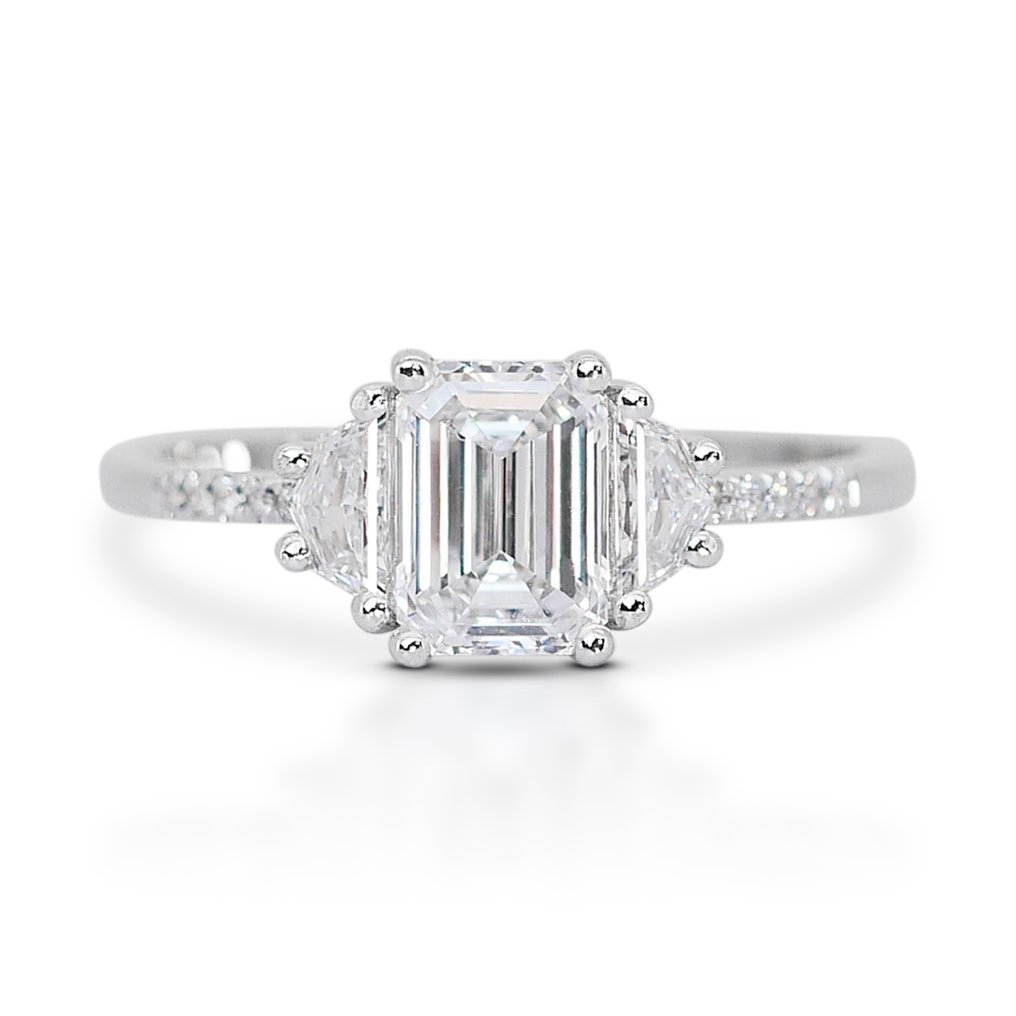 Δαχτυλίδι Λευκός χρυσός Διαμάντι - Διαμάντι #1.1
