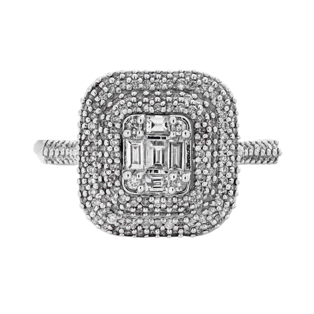 Ring Weißgold -  0.78 tw. Diamant  (Natürlich) - Diamant #1.2