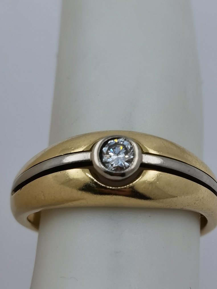 Ring - 18 kraat Gulguld, Hvidguld Diamant  (Natur) #2.1