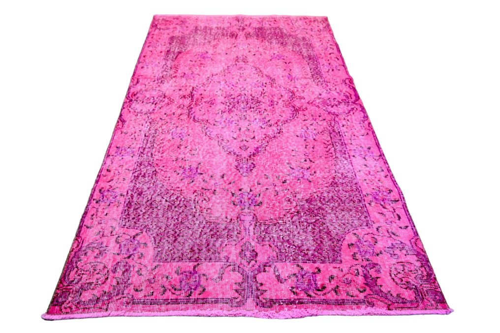 Pink vintage √ Certifikat √ Rengør som ny - Tæppe - 207 cm - 114 cm #1.1