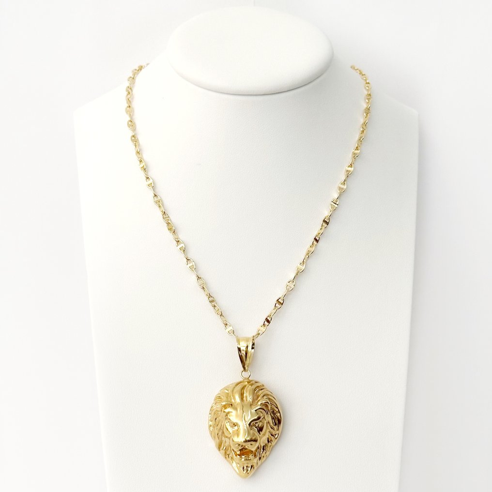 Lion Chain - 13.8 g - 60 cm - 18 Kt - Halskette - 18 kt Gelbgold, Weißgold #1.2