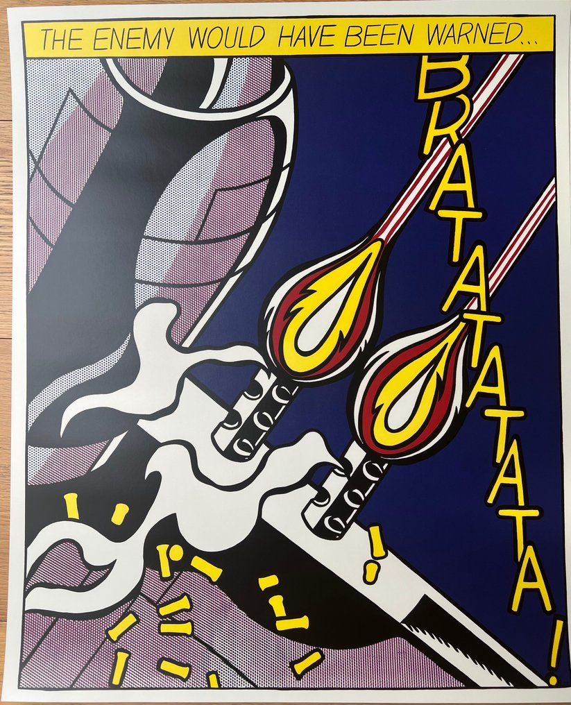 Roy Lichtenstein (after) - Poster Trittico As I Opened Fire- Roy Liechtenstein (after) - Década de 1980 #2.1