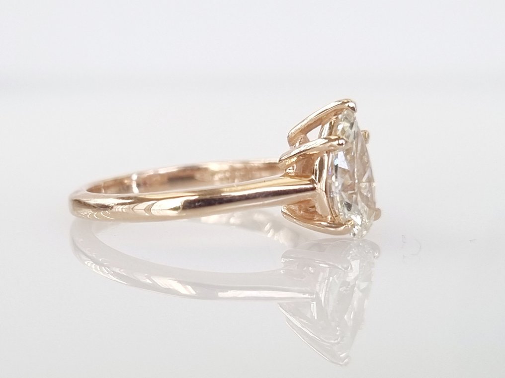 Verlovingsring Geel goud Diamant  (Natuurlijk) #2.2