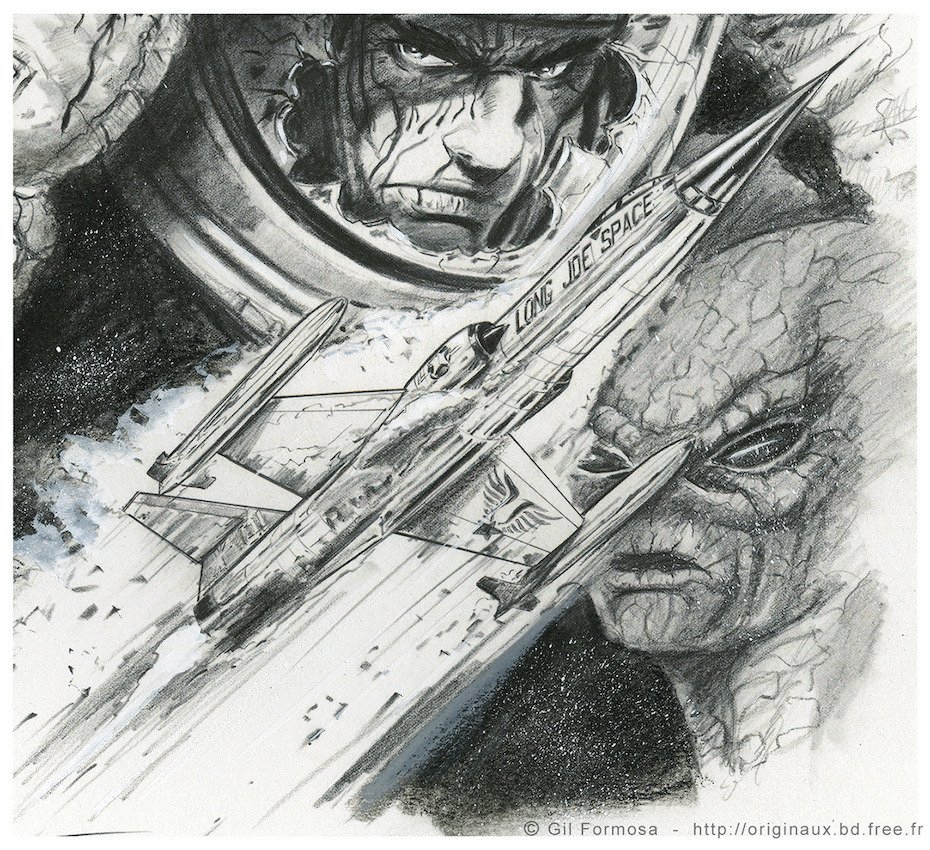 Formosa, Gil - 1 Original preliminary drawing - Sergent Major Bowen T1 - Couverture - L'Homme le plus haut - 2011 #1.3