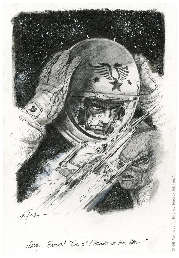 Formosa, Gil - 1 Original preliminary drawing - Sergent Major Bowen T1 - Couverture - L'Homme le plus haut - 2011 #1.1