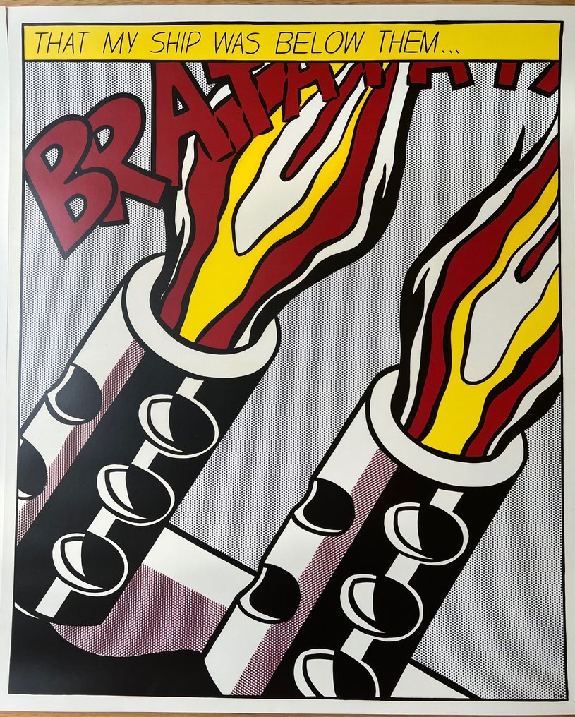 Roy Lichtenstein (after) - Poster Trittico As I Opened Fire- Roy Liechtenstein (after) - Década de 1980 #2.2