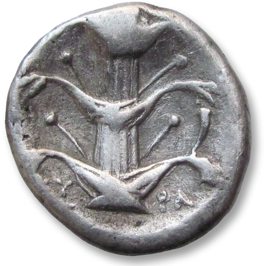 昔蘭尼加，Kyrene. Didrachm time of Magas circa 294-275 B.C. - variety with cornucopiae symbol - EX CNG Triton XXVI, with ticket #1.2