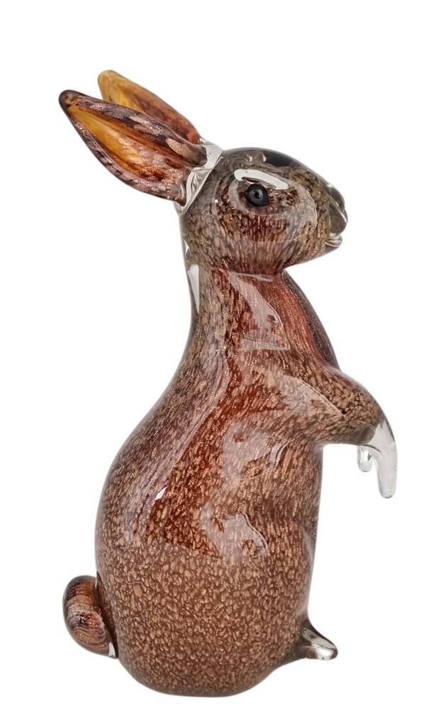 Figurine - A standing hare - Glas #1.1