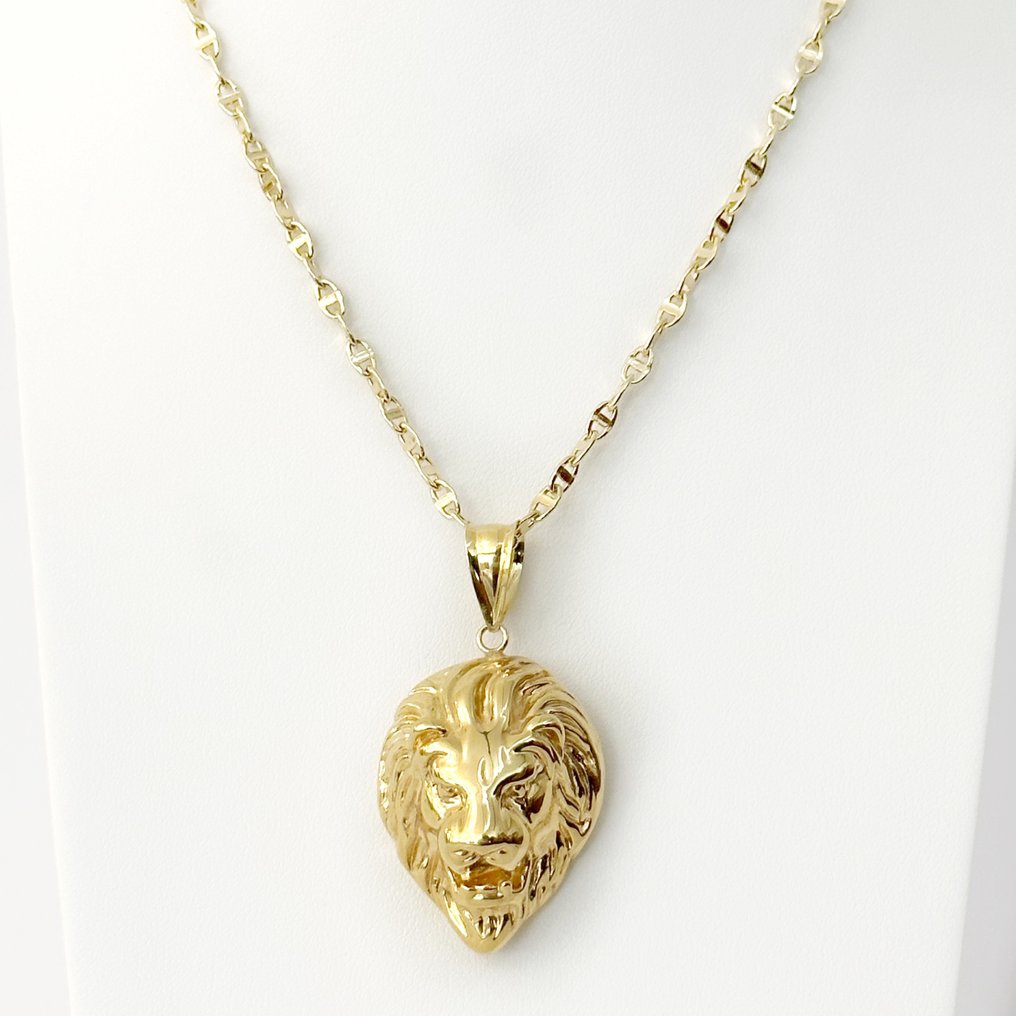 Lion Chain - 13.8 g - 60 cm - 18 Kt - Halskette - 18 kt Gelbgold, Weißgold #1.1