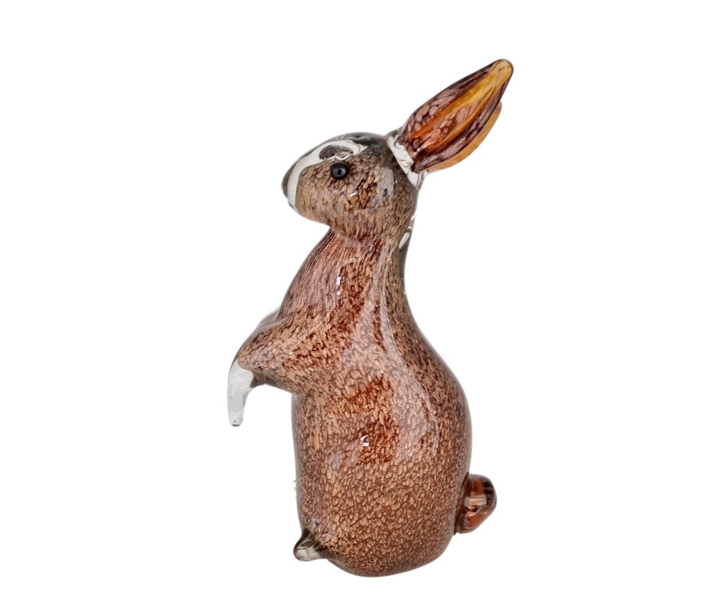 Figurine - A standing hare - Glas #2.1