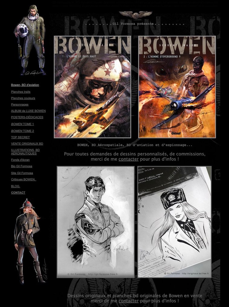 Formosa, Gil - 1 Original preliminary drawing - Sergent Major Bowen T1 - Couverture - L'Homme le plus haut - 2011 #3.2
