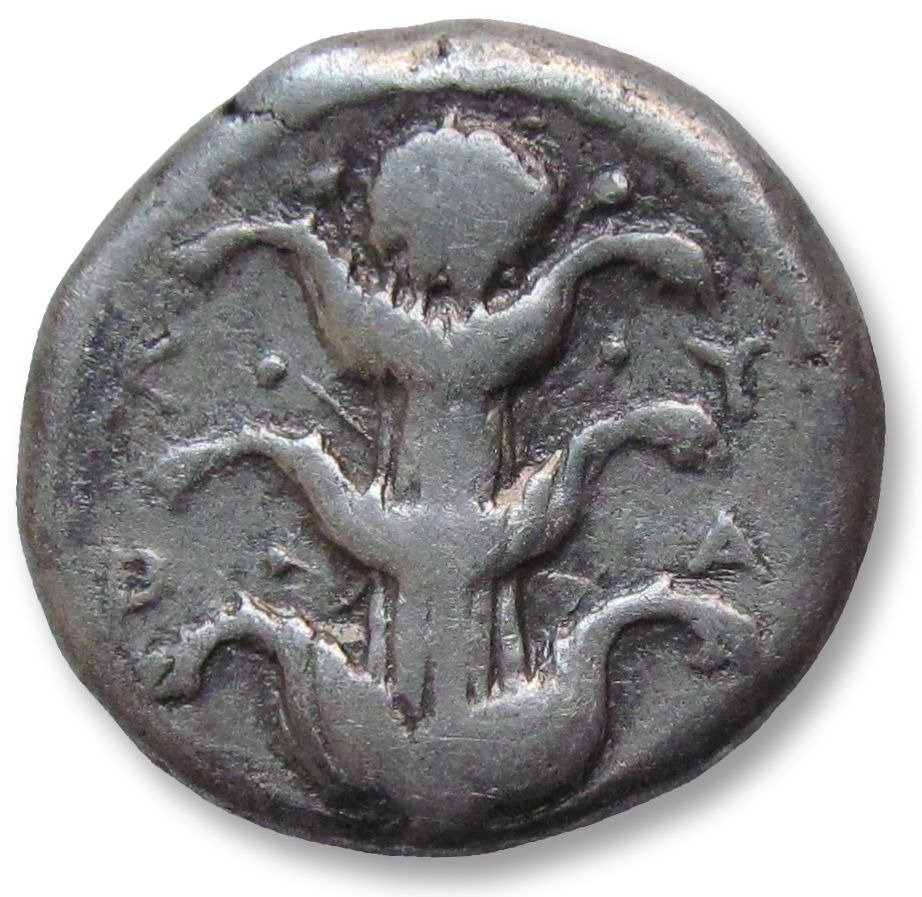 昔兰尼加， 凯雷内. Didrachm time of Magas circa 294-275 B.C. - EX CNG Triton XXVI, with auction ticket #1.2