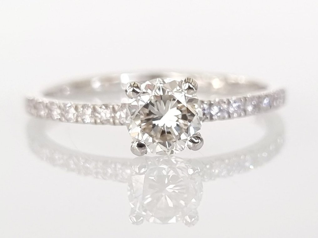 Anello di fidanzamento Oro bianco Diamante #2.2