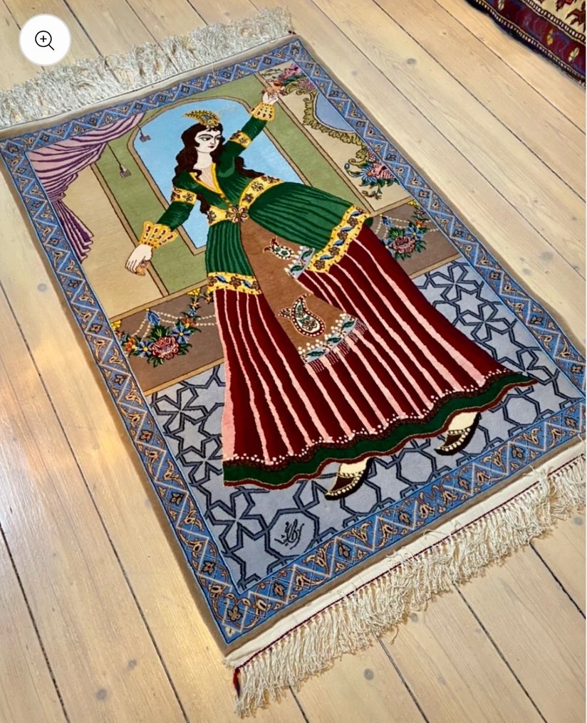 isfahan handmade with korkwool, and silk inlays - Isphahan - Tæppe - 80 cm - 135 cm #2.1