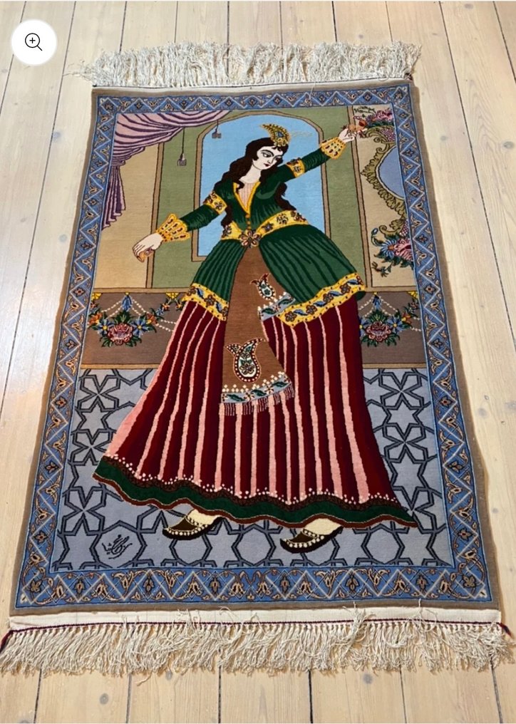 isfahan handmade with korkwool, and silk inlays - Isphahan - Tæppe - 80 cm - 135 cm #1.2