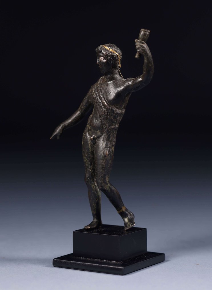 Römisches Reich Bronze Skulptur des Gottes Bacchus mit spanischer Exportlizenz - 15 cm #2.1