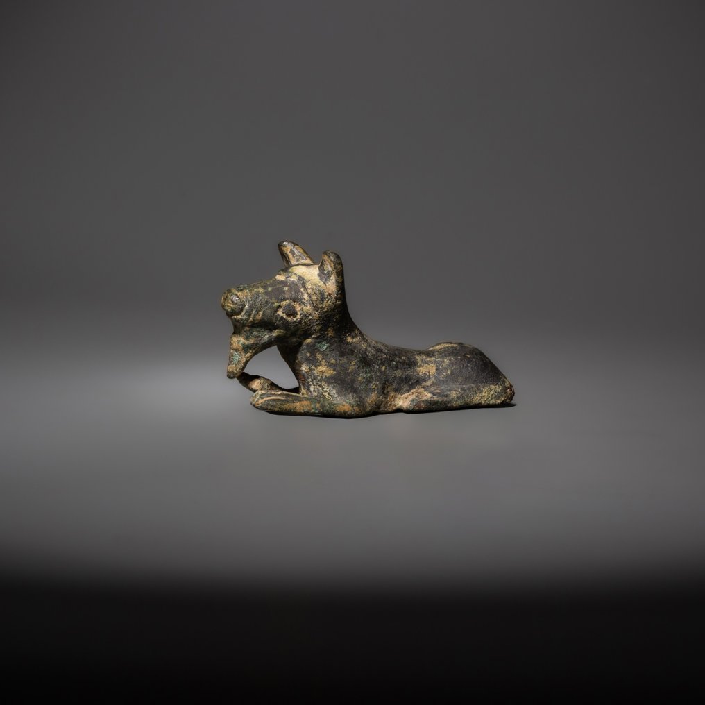 ibérico Bronce Figura Votiva Lobo. Siglo V-I a.C. 6,2 cm L. Con Licencia de Exportación Española. #3.2