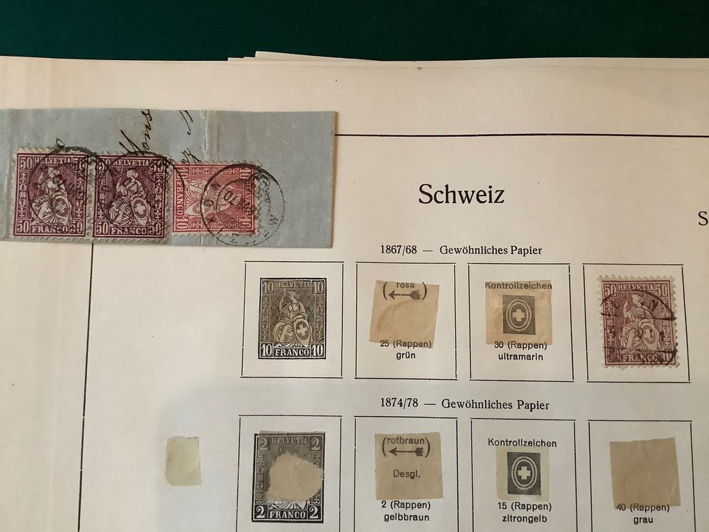 Ελβετία 1854/1944 - Καλή βασική συλλογή με λίγο Strubeli, μια καλή μερίδα Helvetia και μια σειρά από διεθνείς σειρές - Michel #3.1