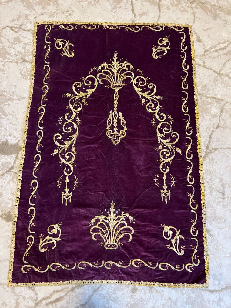 奥斯曼刺绣 - 丝绒 - 土耳其 - 奥斯曼帝国晚期 #1.1