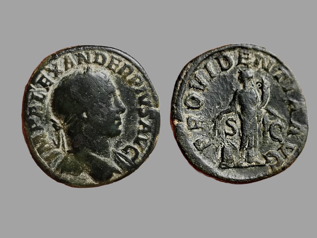 Römisches Reich. Severus Alexander (222-235 n.u.Z.). Sestertius Rome - Providentia #1.1
