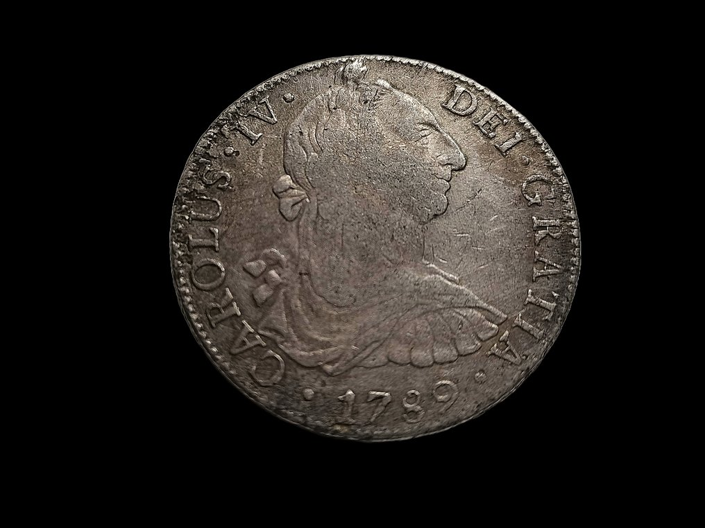 Espanja. Carlos IV (1788-1808). 8 Reales 1789 Mexico FM Busto Carlos III #1.1