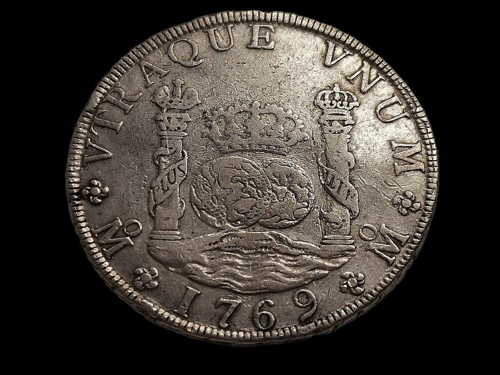 Espanha. Carlos III (1759-1788). 8 Reales Columnario 1769  Mexico MF #1.1