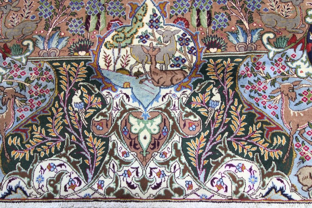 Jardin d'Eden original de Kashmar en fine laine de liège - Tapis - 389 cm - 296 cm #3.1