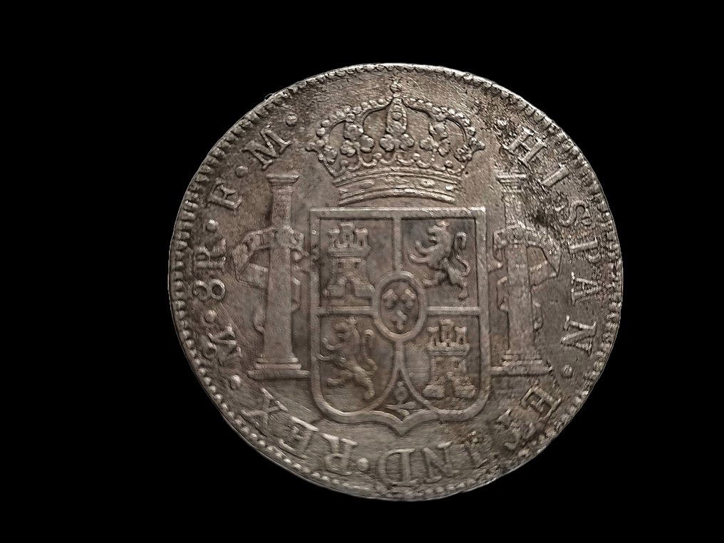 Espanha. Carlos IV (1788-1808). 8 Reales 1789 Mexico FM Busto Carlos III #2.2