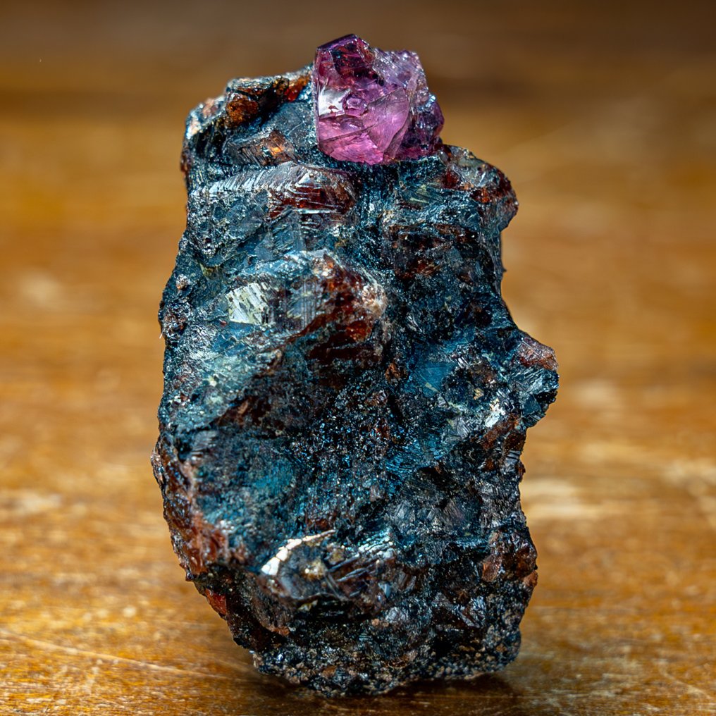 Svært sjelden gjennomsiktig Padparadscha Color Sapphire Krystaller på matrise 190,45 ct- 38.09 g #1.1