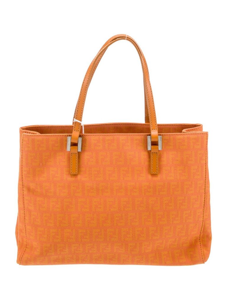 Fendi - Tote Piccola Monogrammata FF Zucchino Arancione - Handbag #2.1