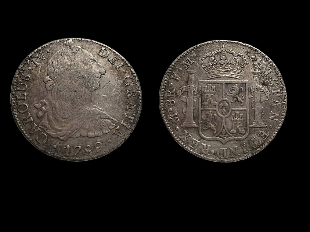 Espanja. Carlos IV (1788-1808). 8 Reales 1789 Mexico FM Busto Carlos III #3.1