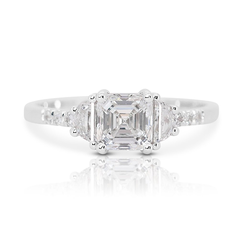 Ring Hvidguld Diamant  (Natur) - Diamant  #1.1