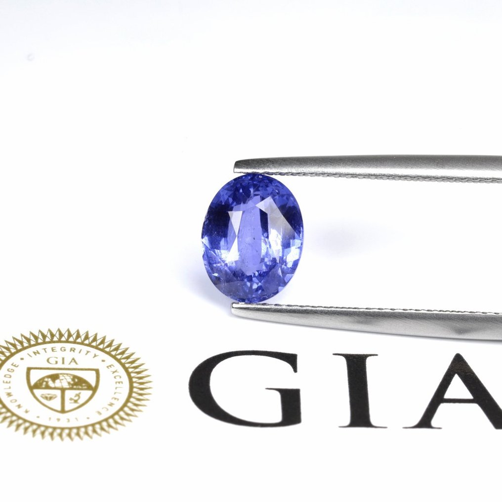 1 pcs GIA - [Bluish Violet] -  (No Heat) Sapphire - 3.01 ct #1.2